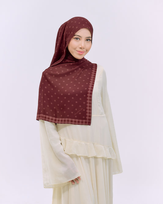POLKAPLAID IN DARK MAROON