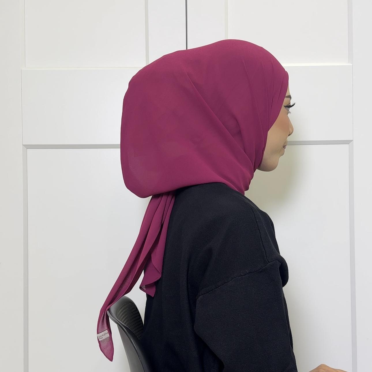 CLARA GEORGETTE CHIFFON HOODIE SHAWL - (1.7 NORMAL CUTTING)