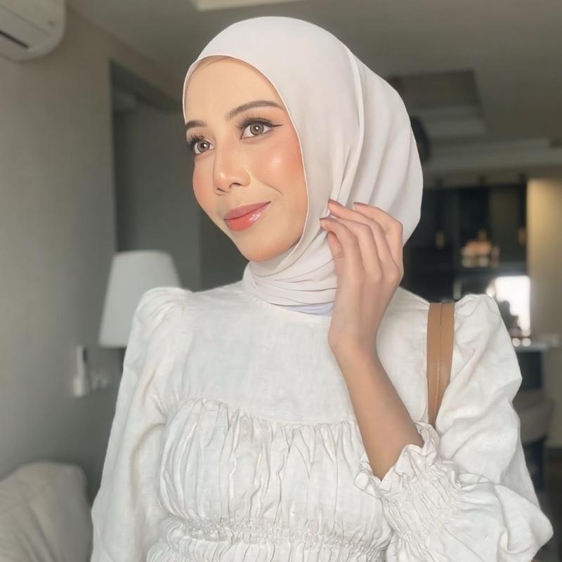 CLARA GEORGETTE CHIFFON HOODIE SHAWL - (1.7 NORMAL CUTTING)