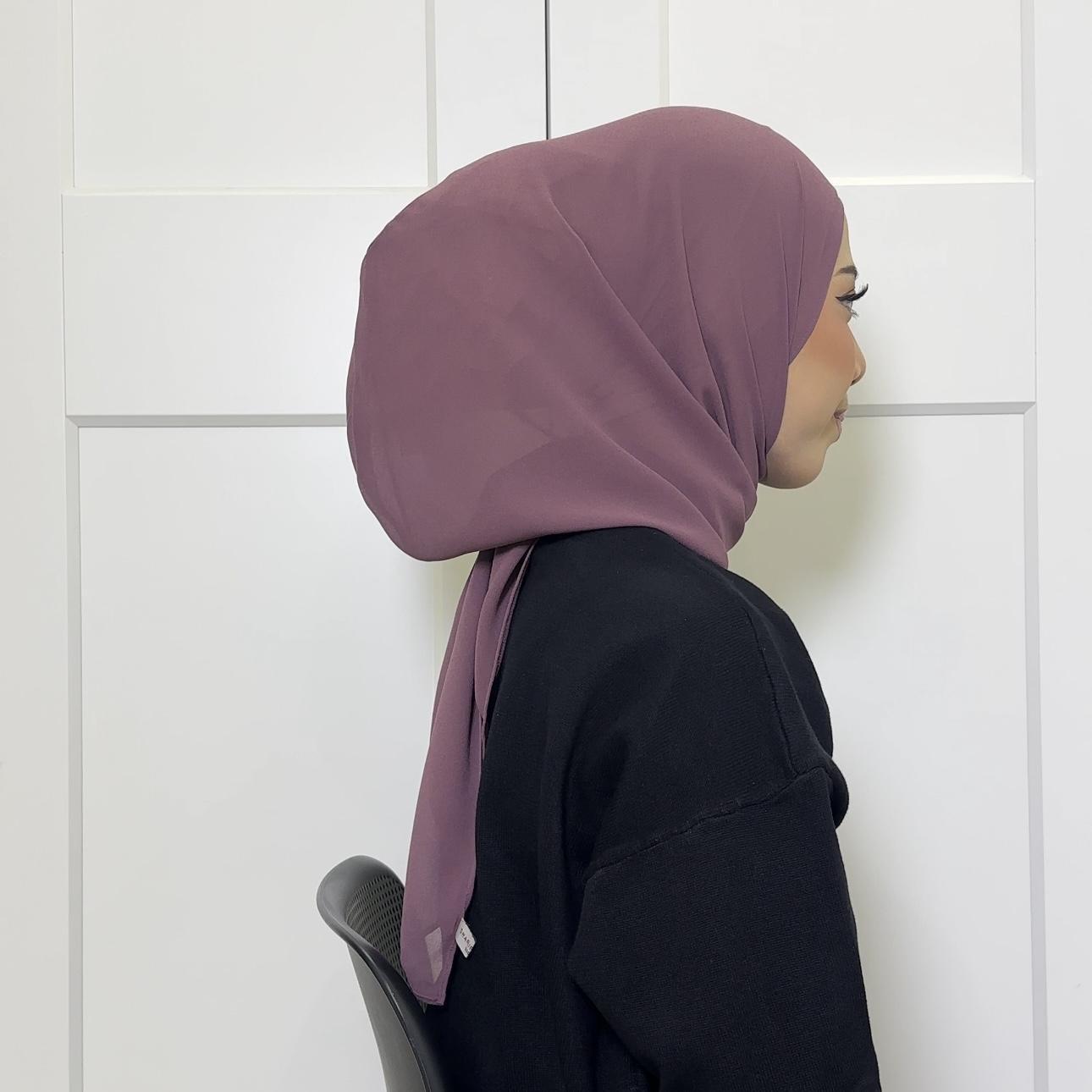 CLARA GEORGETTE CHIFFON HOODIE SHAWL - (1.7 NORMAL CUTTING)