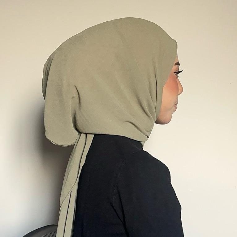 CLARA GEORGETTE CHIFFON HOODIE SHAWL - (1.7 NORMAL CUTTING)