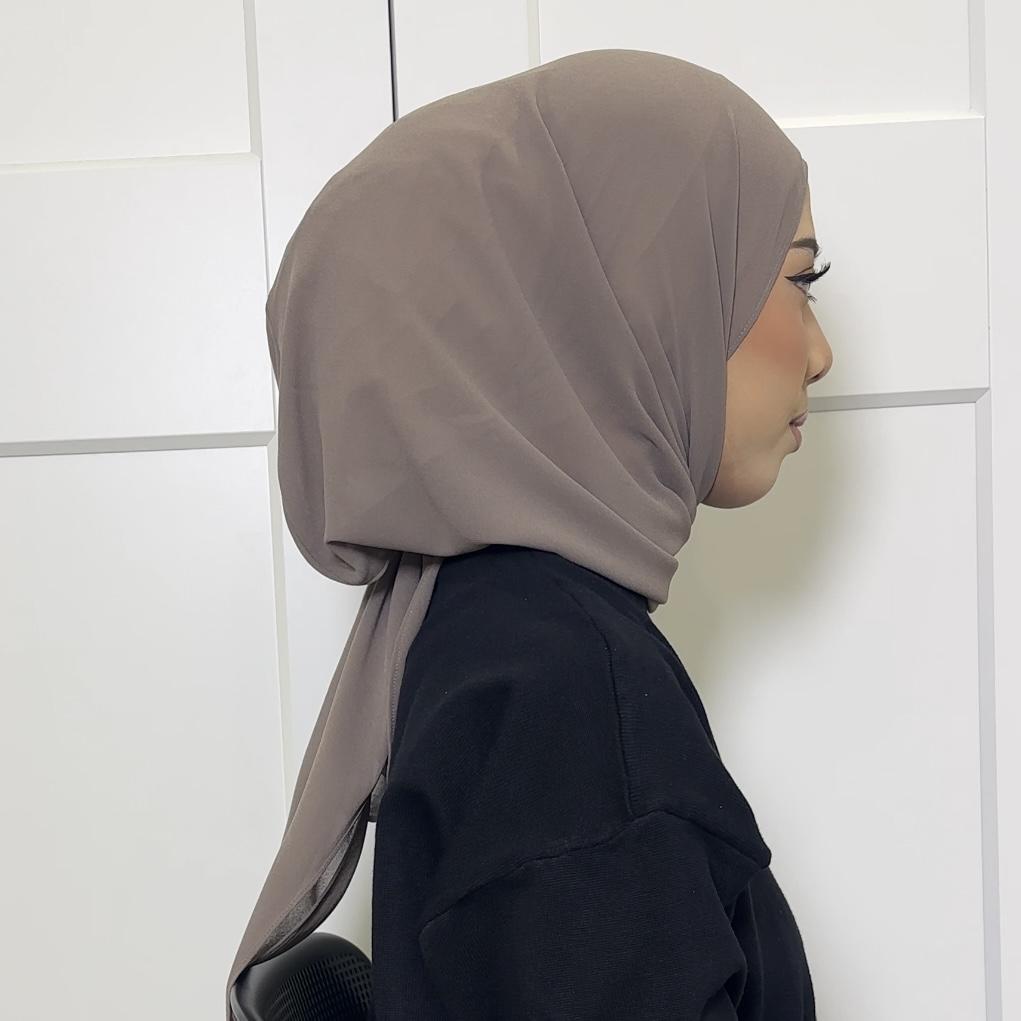 CLARA GEORGETTE CHIFFON HOODIE SHAWL - (1.7 NORMAL CUTTING)