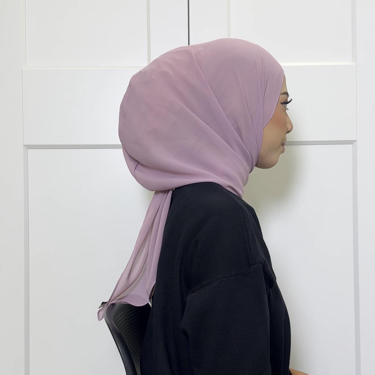 CLARA GEORGETTE CHIFFON HOODIE SHAWL - (1.7 NORMAL CUTTING)