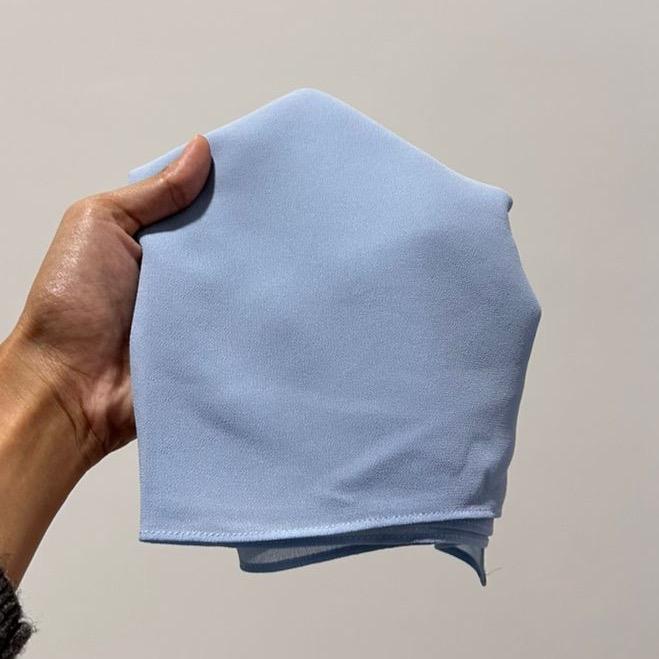 CLARA GEORGETTE CHIFFON HOODIE SHAWL - (1.7 NORMAL CUTTING)