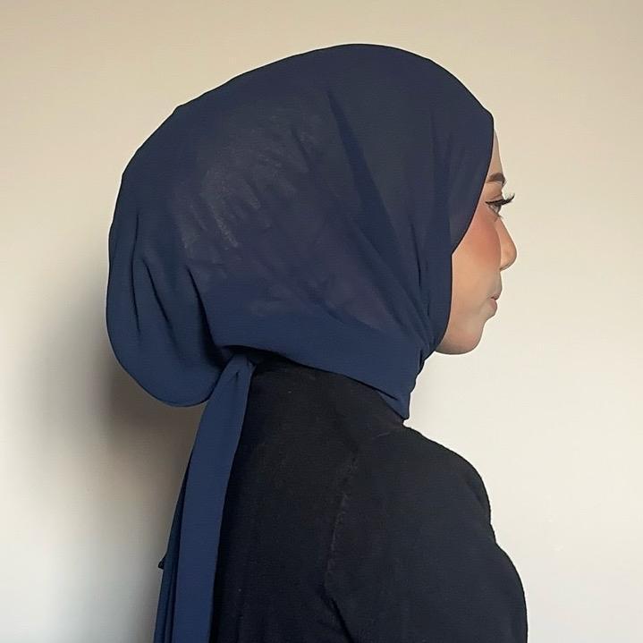 CLARA GEORGETTE CHIFFON HOODIE SHAWL - (1.7 NORMAL CUTTING)