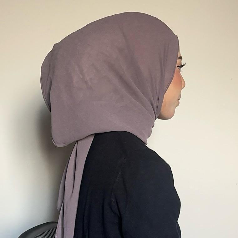 CLARA GEORGETTE CHIFFON HOODIE SHAWL - (1.7 NORMAL CUTTING)