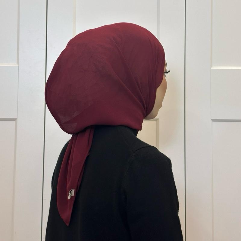 CLARA GEORGETTE CHIFFON HOODIE SHAWL - (1.7 NORMAL CUTTING)