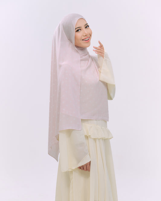 POLKAPLAID IN SOFT PINK