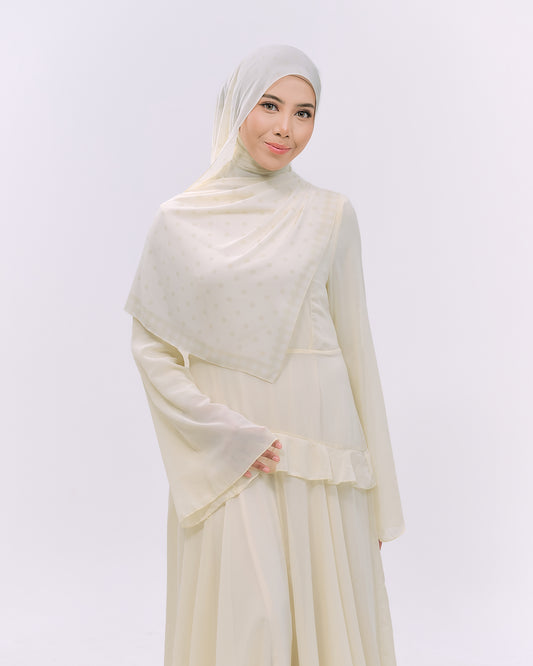 POLKAPLAID IN CREAM