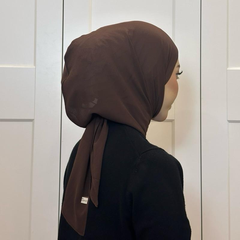 CLARA GEORGETTE CHIFFON HOODIE SHAWL - (1.7 NORMAL CUTTING)