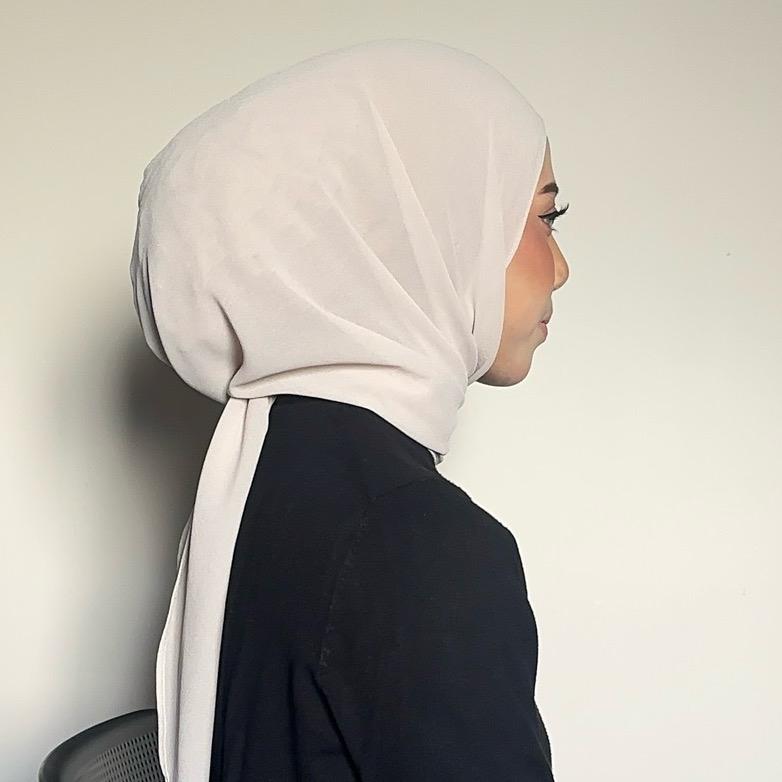 CLARA GEORGETTE CHIFFON HOODIE SHAWL - (1.7 NORMAL CUTTING)