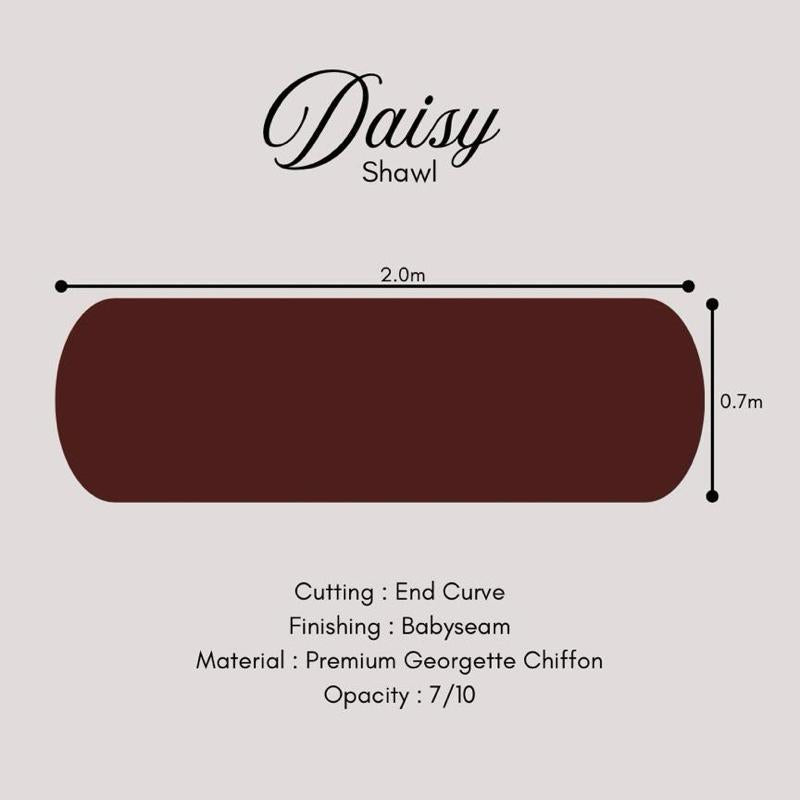 DAISY Georgette Chiffon (Shawl 2m Endcurve)