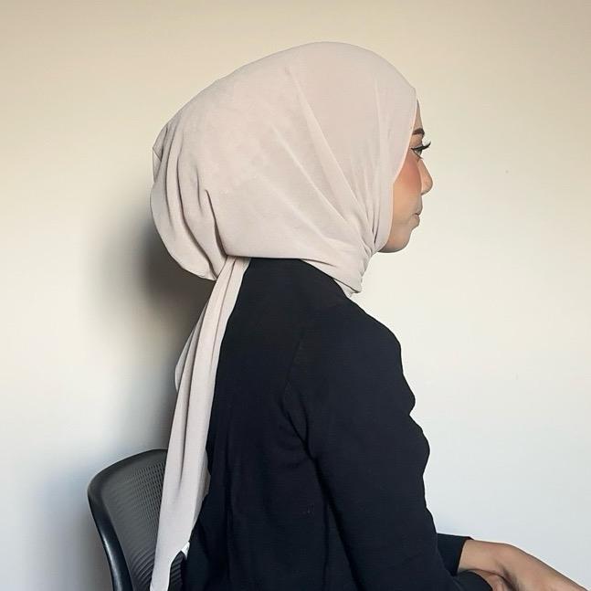 CLARA GEORGETTE CHIFFON HOODIE SHAWL - (1.7 NORMAL CUTTING)