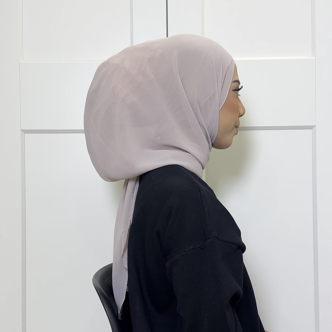 CLARA GEORGETTE CHIFFON HOODIE SHAWL - (1.7 NORMAL CUTTING)