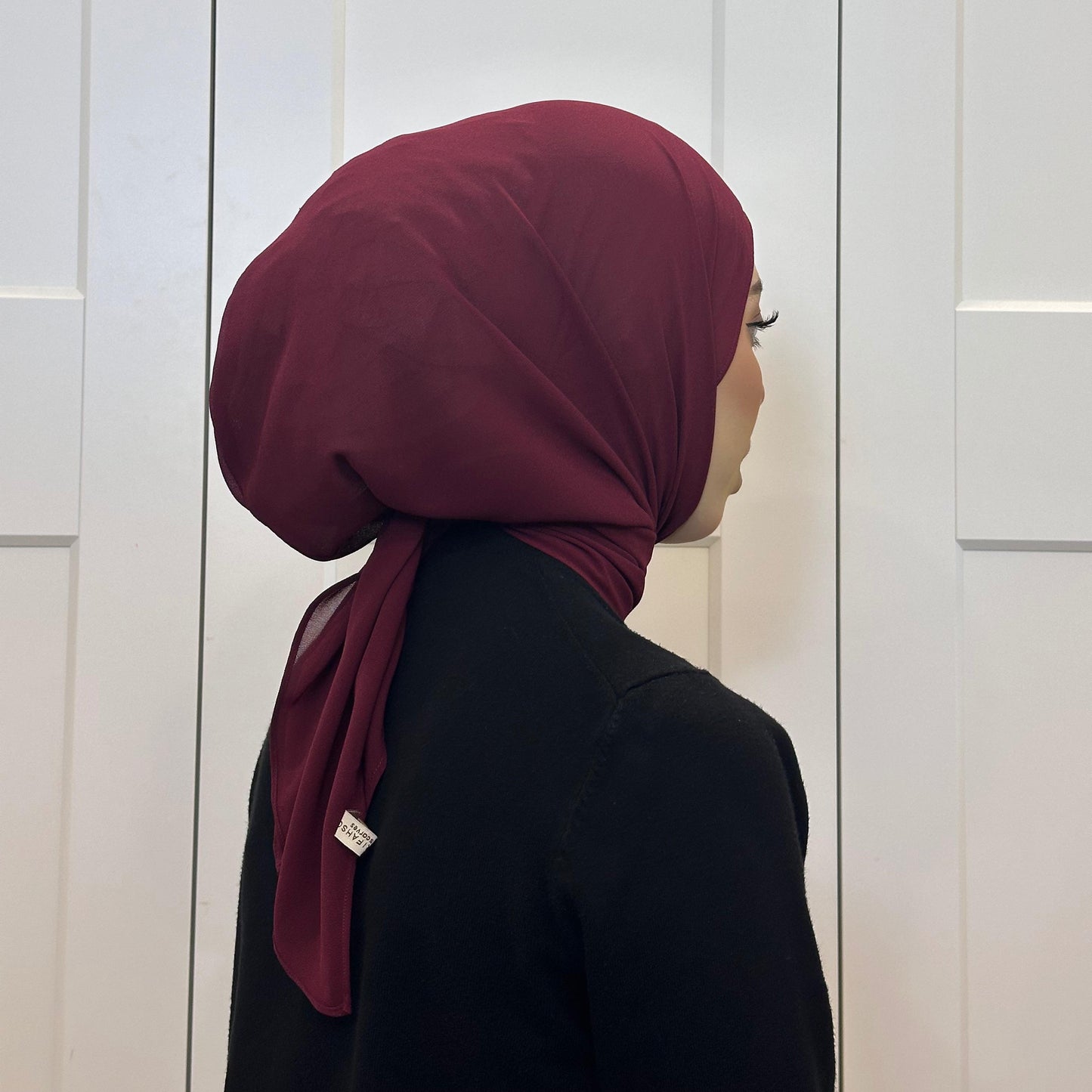 CLARA GEORGETTE CHIFFON HOODIE SHAWL - (1.7 NORMAL CUTTING)