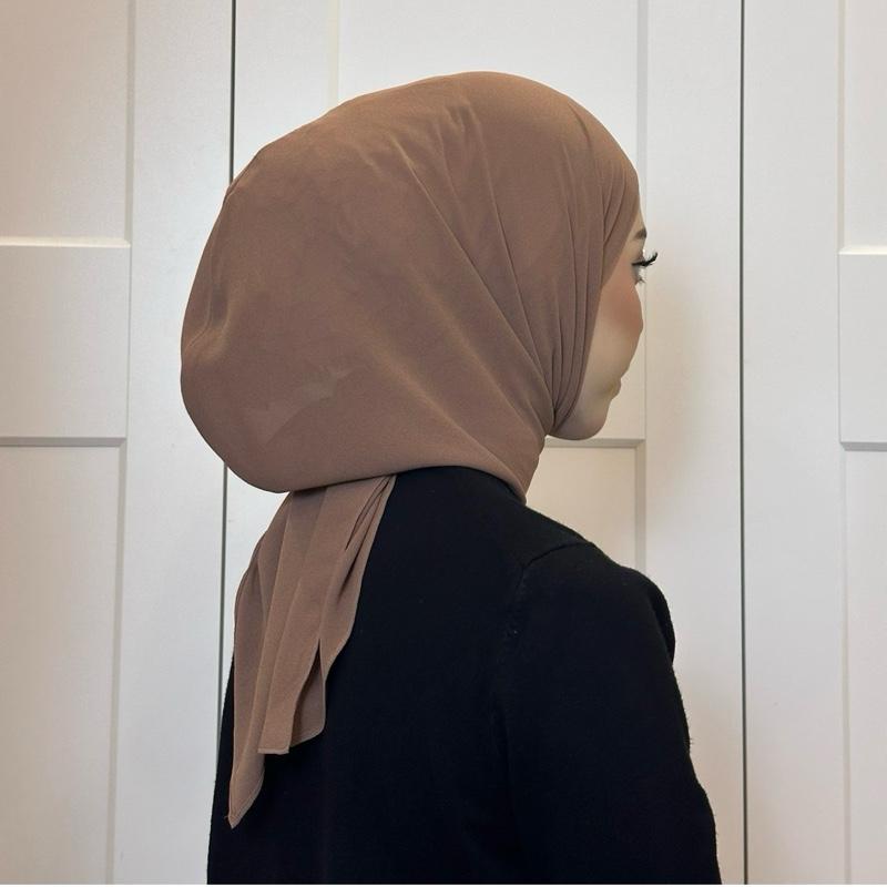 CLARA GEORGETTE CHIFFON HOODIE SHAWL - (1.7 NORMAL CUTTING)