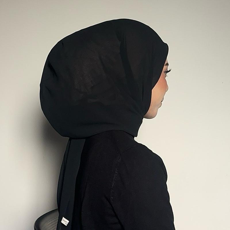 CLARA GEORGETTE CHIFFON HOODIE SHAWL - (1.7 NORMAL CUTTING)