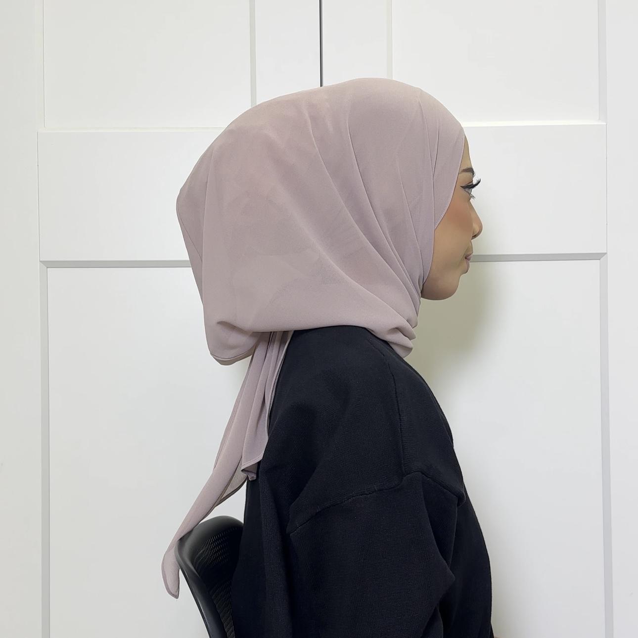 CLARA GEORGETTE CHIFFON HOODIE SHAWL - (1.7 NORMAL CUTTING)