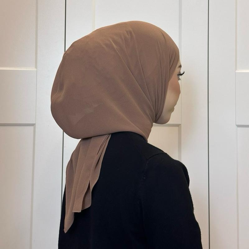 CLARA GEORGETTE CHIFFON HOODIE SHAWL - (1.7 NORMAL CUTTING)