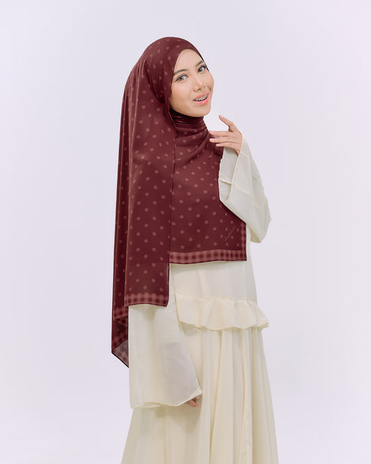 POLKAPLAID IN DARK MAROON